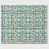 Cadeau Papier d'emballage de Noël avec pinecones (Plat)