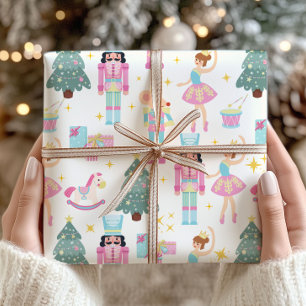 Cadeau Papier d'emballage de Noël Ballet Casse-Noisette