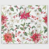 Cadeau Papier d'emballage de Noël (blanc) (Plat)