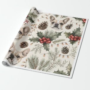 Cadeau Papier d'emballage de Noël Bouledogue Français C