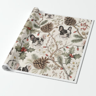 Cadeau Papier d'emballage de Noël Bouledogue Français C