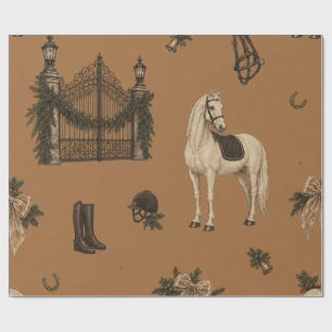 Cadeau Papier d'emballage de Noël Camel équestre