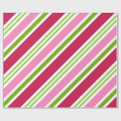 Cadeau Papier d'emballage de Noël Candy Rose Rétro (Plat)