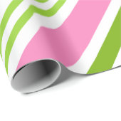 Cadeau Papier d'emballage de Noël Candy Rose Rétro (Coin rond)