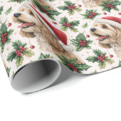 Cadeau Papier d'emballage de Noël Cavapoo (Coin rond)