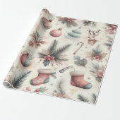 Cadeau Papier d'emballage de Noël coloré (Déroulé)