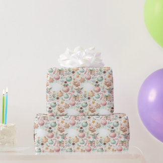 Cadeau Papier d'emballage de Noël coloré festif