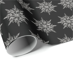 Cadeau Papier d'emballage de Noël Cristal de glace Flocon