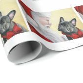 Cadeau Papier d'emballage de Noël d'art de chien de (Coin rond)