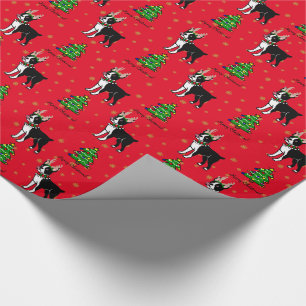 Cadeau Papier d'emballage de Noël de Boston Terrier