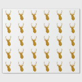 Cadeau papier d'emballage de Noël de cerfs communs de (Plat)