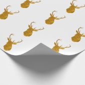 Cadeau papier d'emballage de Noël de cerfs communs de (Coin)