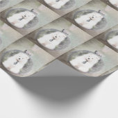 Cadeau Papier d'emballage de Noël de chiot de Samoyed (Coin)