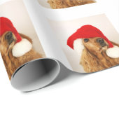 Cadeau Papier d'emballage de Noël de cocker (Coin rond)