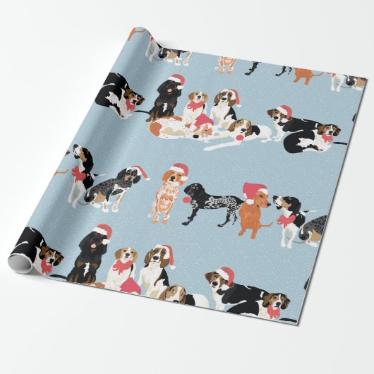 Cadeau Papier d'emballage de Noël de Coonhound (Déroulé)
