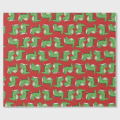 Cadeau Papier d'emballage de Noël de dinosaure mignon de (Plat)