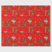 Cadeau Papier d'emballage de Noël de la moitié du siècle (Plat)