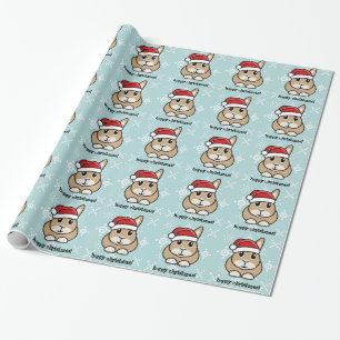Cadeau Papier d'emballage de Noël de lapin de bande