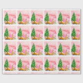 Cadeau Papier d'emballage de Noël de lévrier (a431) (Plat)