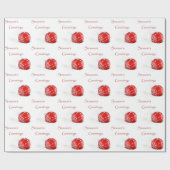 Cadeau Papier d'emballage de Noël de Noël rouge (Plat)