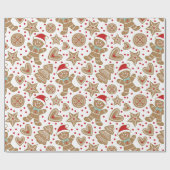 Cadeau Papier d'emballage de Noël de pain d'épice (Plat)