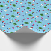 Cadeau Papier d'emballage de Noël de patinage de glace (Coin)