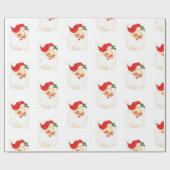 Cadeau Papier d'emballage de Noël de rétro Noël de Père (Plat)