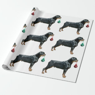 Cadeau Papier d'emballage de Noël de rottweiler