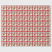 Cadeau Papier d'emballage de Noël de Shih Tzu (Plat)