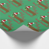 Cadeau Papier d'emballage de Noël de teckel (Coin)
