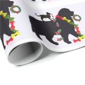 Cadeau Papier d'emballage de Noël de Terre-Neuve (Coin rond)