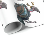 Cadeau Papier d'emballage de Noël de vautour (Coin rond)