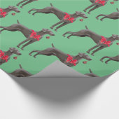 Cadeau Papier d'emballage de Noël de Weimaraner (Coin)
