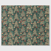 Cadeau Papier d'emballage de Noël décoré (Plat)