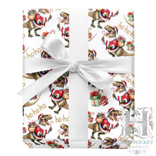 Cadeau Papier d'emballage de Noël Dinosaure