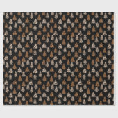 Cadeau Papier d'emballage de Noël Empreinte de léopard (Plat)