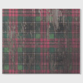 Cadeau papier d'emballage de Noël en bois rustique de (Plat)