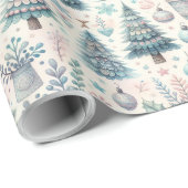 Cadeau Papier d'emballage de Noël fantaisiste (Coin rond)