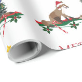 Cadeau papier d'emballage de Noël, faune (Coin rond)