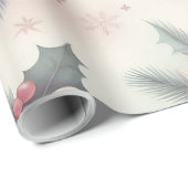 Cadeau Papier d'emballage de Noël festif (Coin rond)