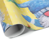 Cadeau Papier d'emballage de Noël Gnome & ferret (Coin rond)