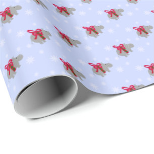 Cadeau Papier d'emballage de Noël Hippopotame