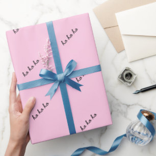 Cadeau papier d'emballage de Noël ho ho ho bleu viril