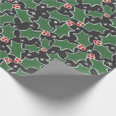 Cadeau Papier d'emballage de Noël Holly Festive (Coin)