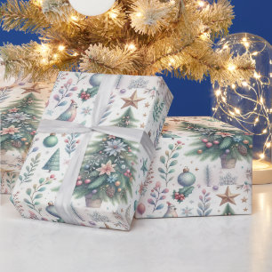 Cadeau Papier d'emballage de Noël joyeux et coloré