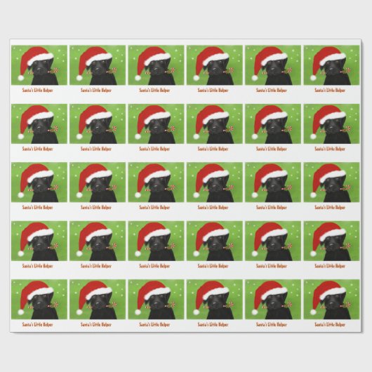 Cadeau Papier d'emballage de Noël - la petite aide de (Plat)