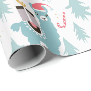 Cadeau Papier d'emballage de Noël - Lama