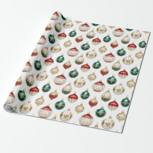 Cadeau Papier d'emballage de Noël Ornement Élégant