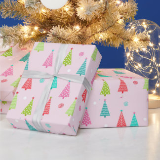 Cadeau Papier d'emballage de Noël pastel