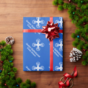 Cadeau Papier d'emballage de Noël personnalisé avec pilot